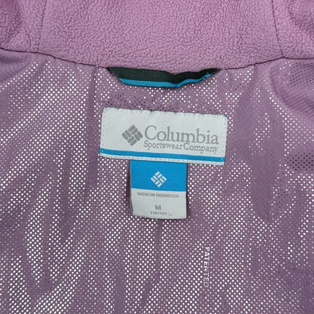 Columbia Omni-Heat Insulated Jacket Girls Medium 10-12 Hooded Full Zip Omni-Tech